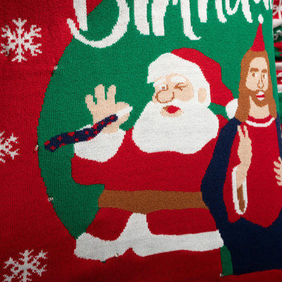 Go Jesus, it's Your Birthday! Kersttrui Heren