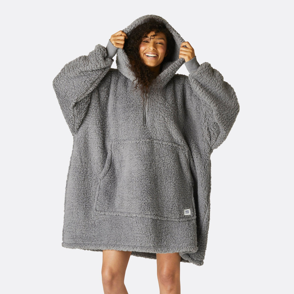 Grijze Sherpa HappyHoodie