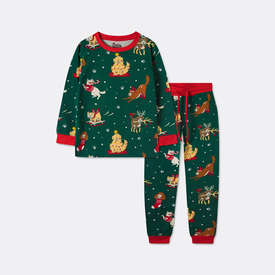 Honden Kerstpyjama Voor Kinderen