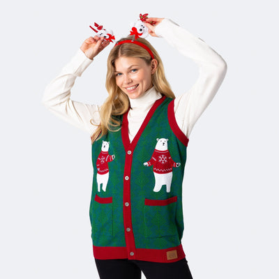 IJsbeer Kerst Vest Dames