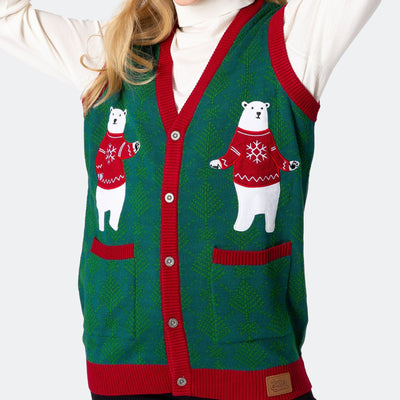 IJsbeer Kerst Vest Dames