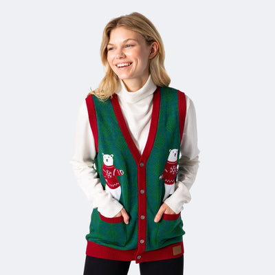 IJsbeer Kerst Vest Dames