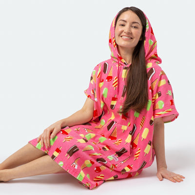 IJsjes Roze Handdoek Poncho