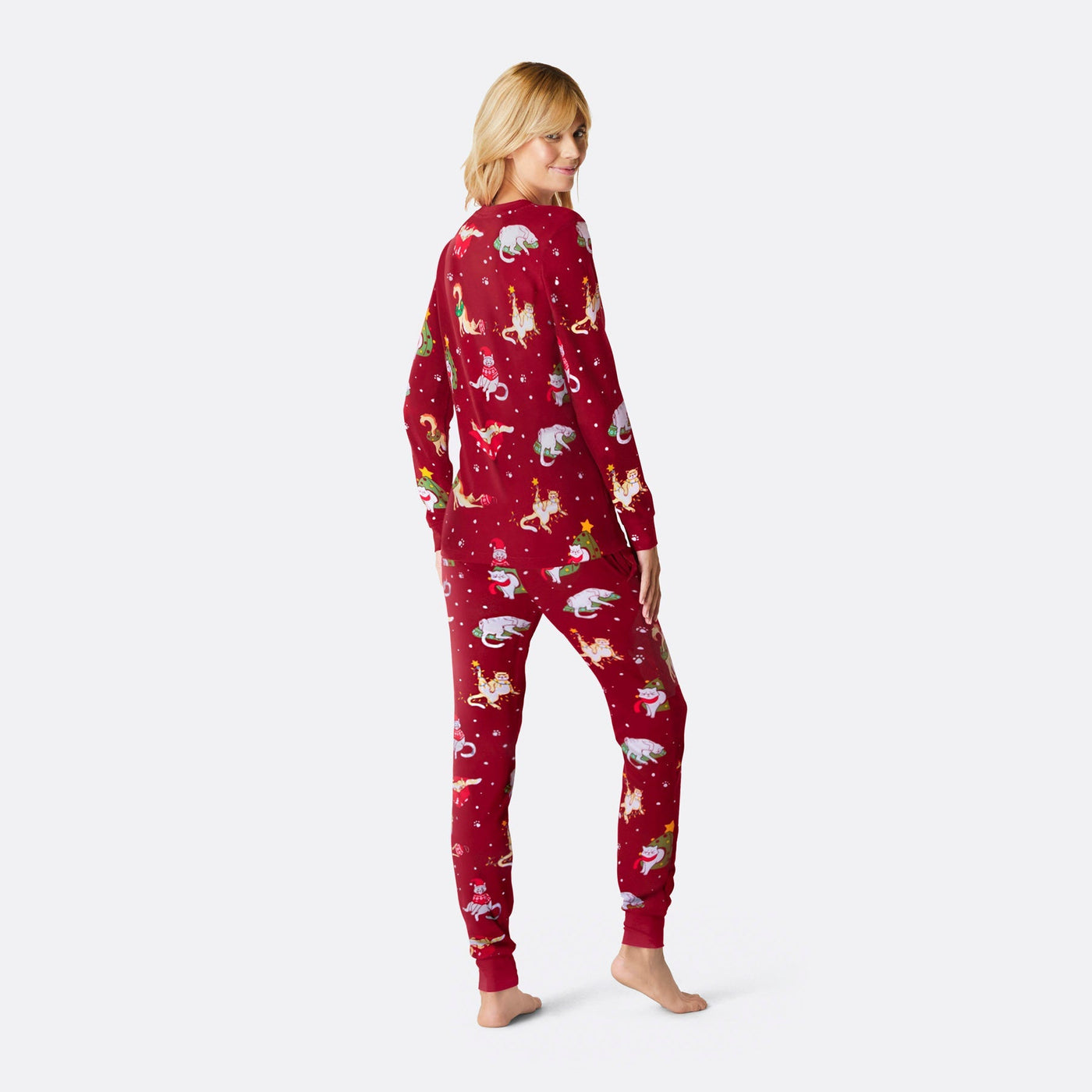 Katten Kerstpyjama Dames