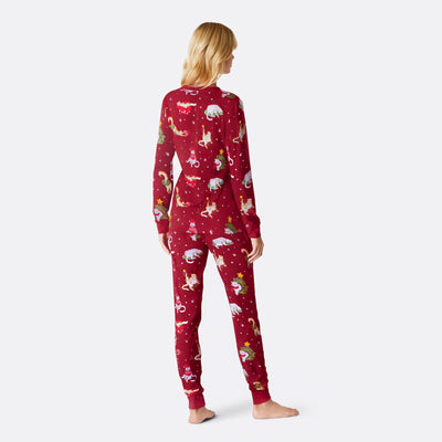 Katten Kerstpyjama Dames