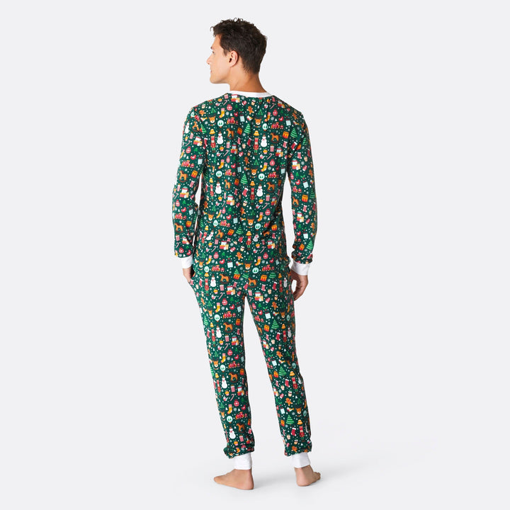 Kerstdroom Groen Kerstpyjama Heren