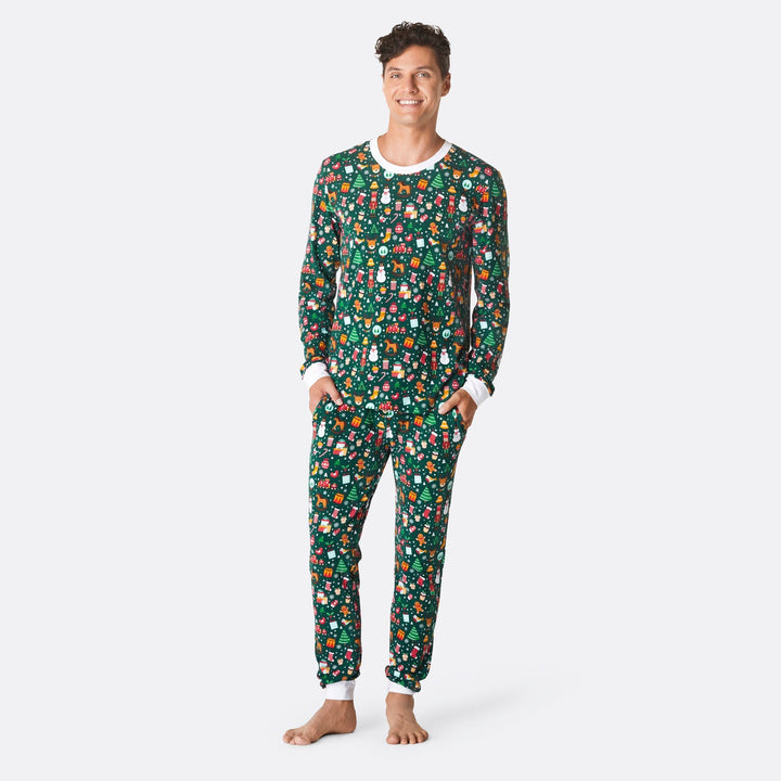 Kerstdroom Groen Kerstpyjama Heren