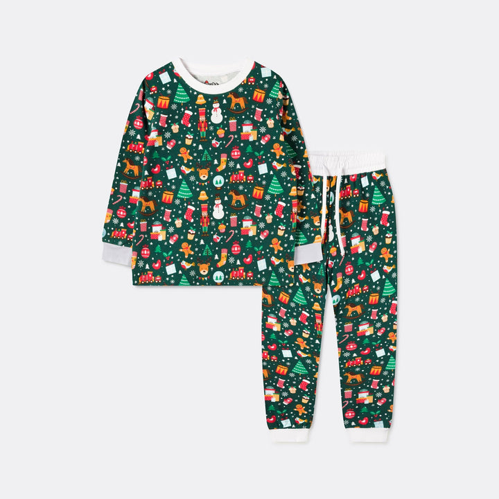 Kerstdroom Groen Kerstpyjama Voor Kinderen