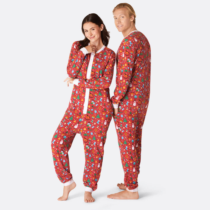 Kerstdroom Overall Kerstpyjama Rood Dames