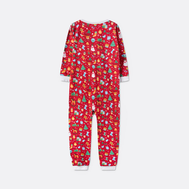 Kerstdroom Overall Kerstpyjama Rood Voor Kinderen