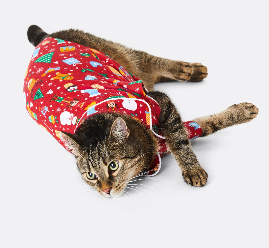 Kerstdroom Rood Pyjama Voor Katten