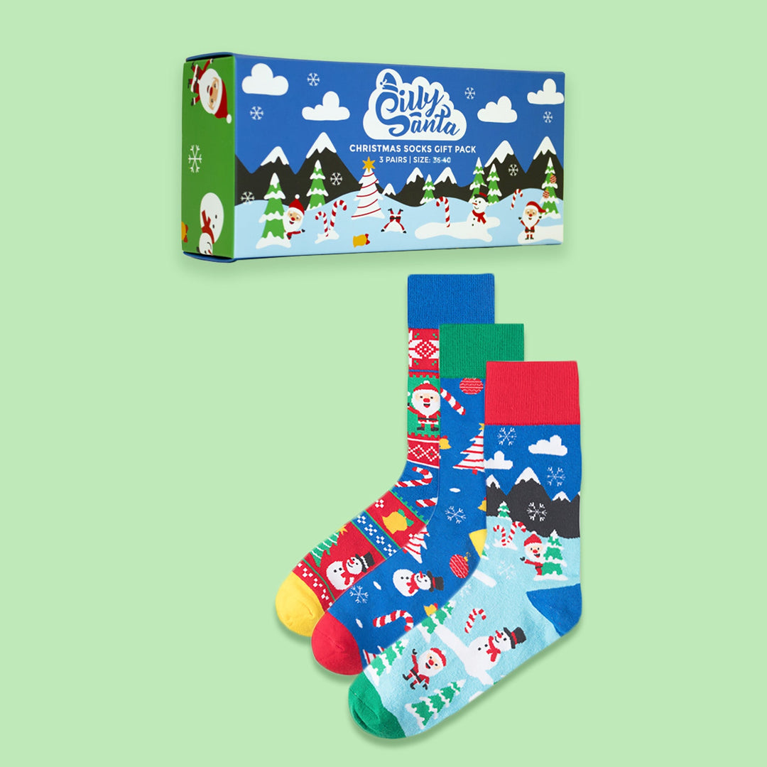 Kerstsokken Geschenkdoos (3-pack)