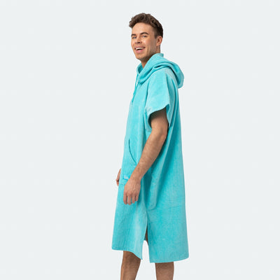 Koraalblauw Handdoek Poncho
