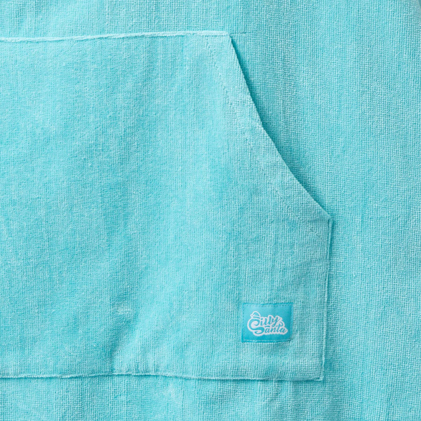 Koraalblauw Handdoek Poncho Voor Kinderen
