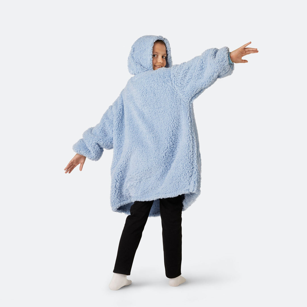 Blauw Sherpa HappyHoodie voor Kinderen