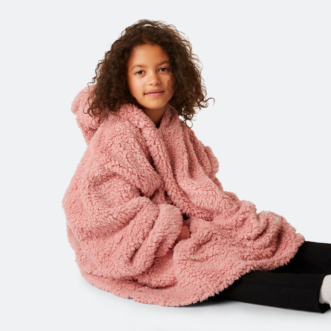 Roze Sherpa HappyHoodie voor Kinderen