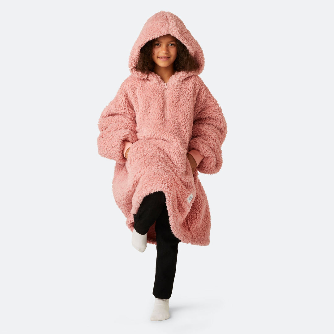 Roze Sherpa HappyHoodie voor Kinderen