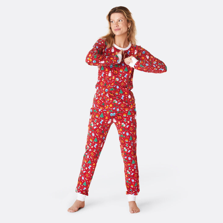 Matchende Kerstpyjama's Voor Gezin - Kerstdroom Rood