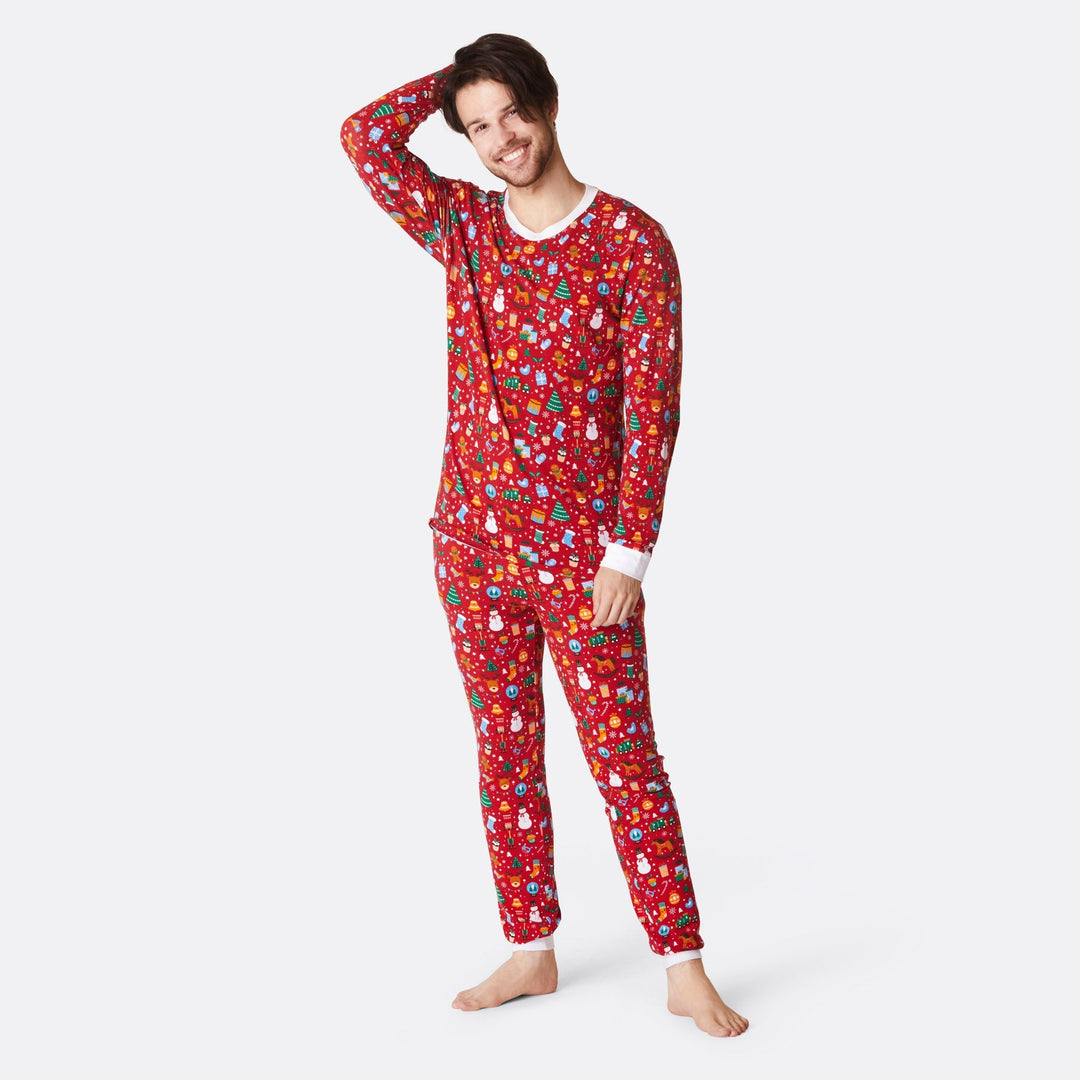 Matchende Kerstpyjama's Voor Gezin - Kerstdroom Rood