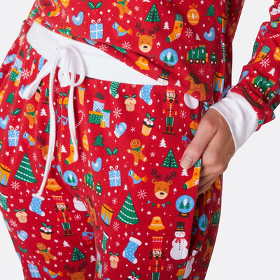 Matchende Kerstpyjama's Voor Gezin - Kerstdroom Rood