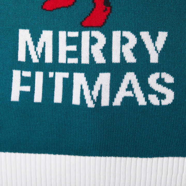 Merry Fitmas Kersttrui Dames