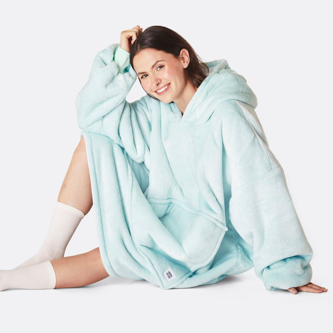 Mint Blauw HappyHoodie