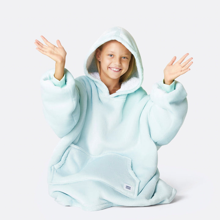 Mint Blauw HappyHoodie Voor Kinderen