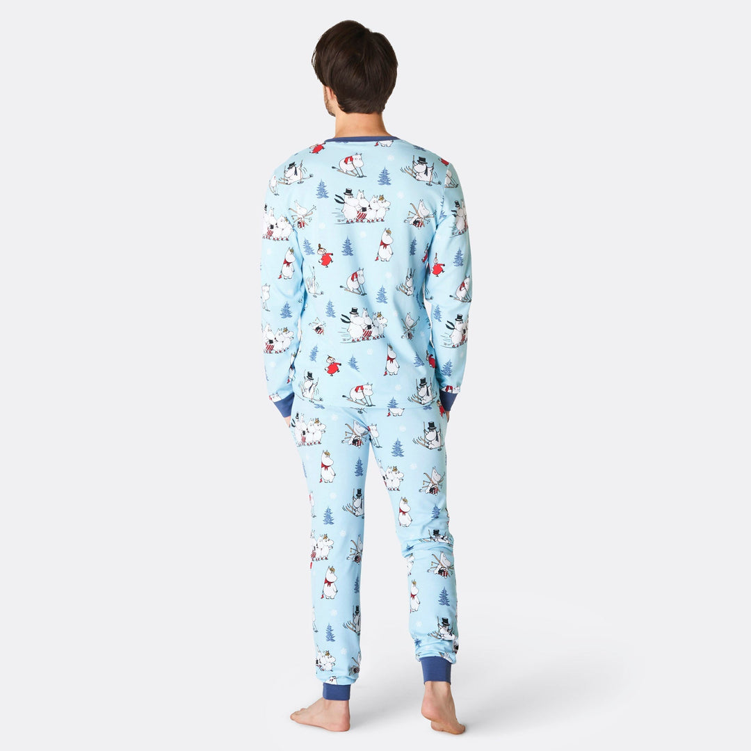 Moemins Blauw Kerstpyjama Heren