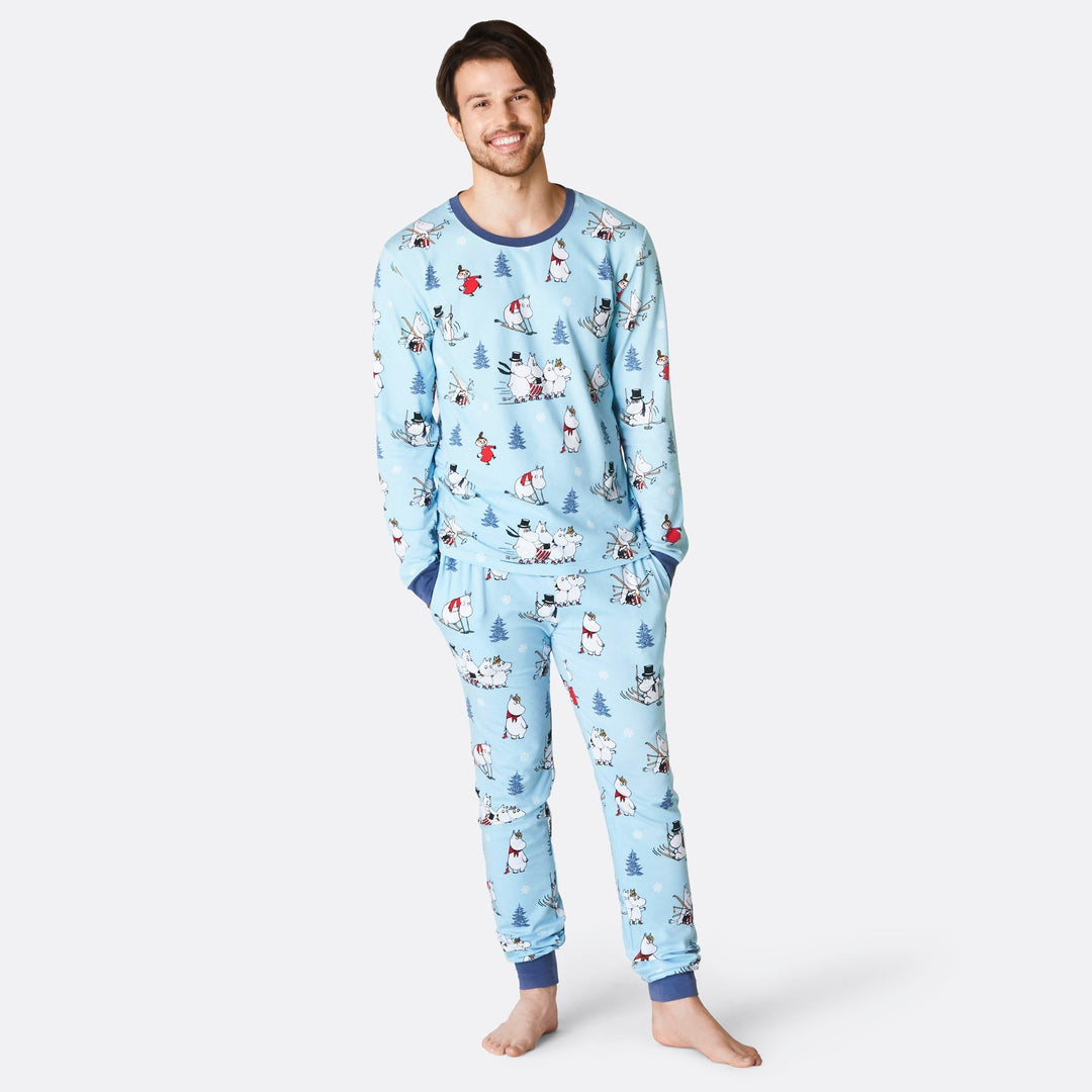 Moemins Blauw Kerstpyjama Heren