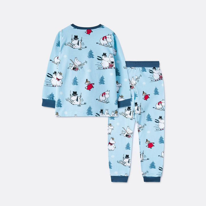 Moemins Blauw Kerstpyjama Voor Kinderen