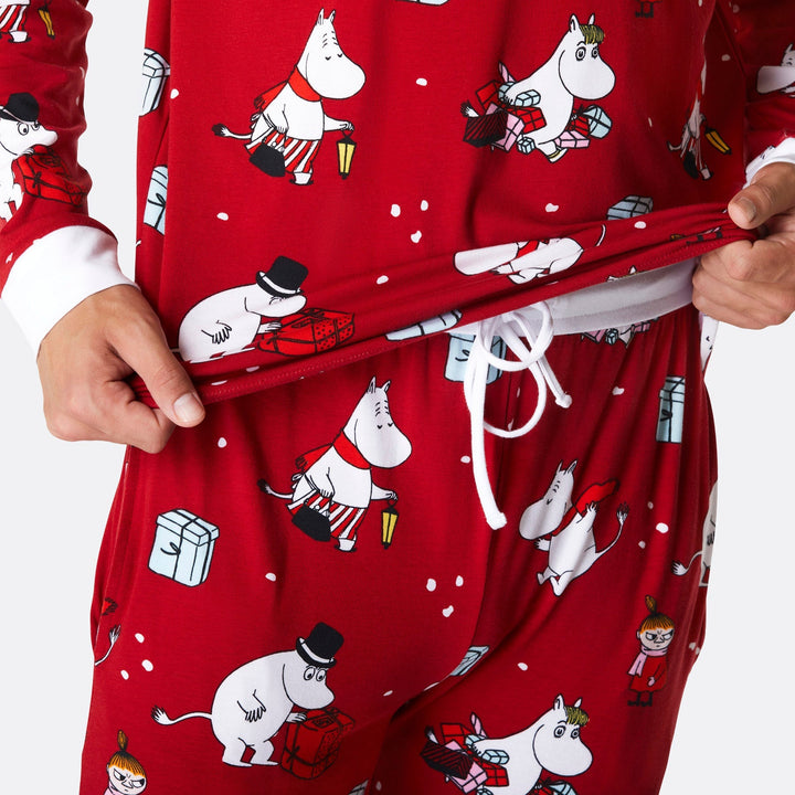 Moemins Rood Kerstpyjama Heren