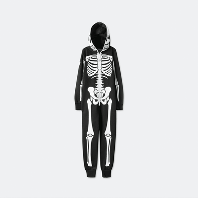 SillySanta - Halloween Skelet Onesie Voor Kinderen