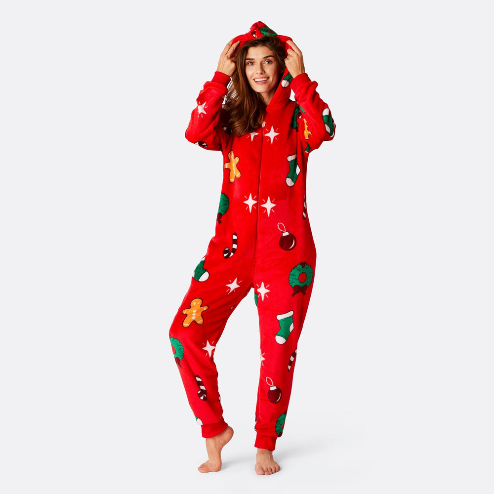 Rode Hohoho Onesie Dames