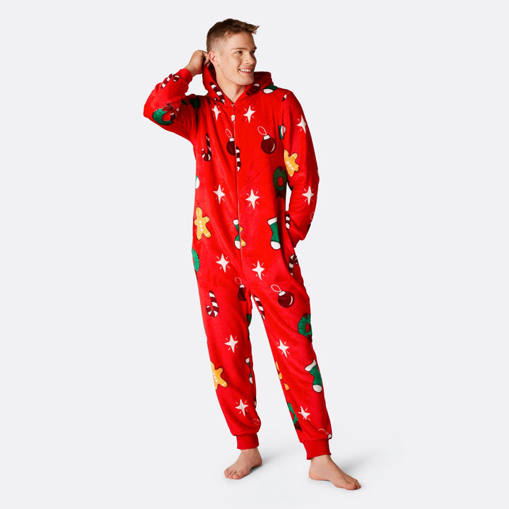 Rode Hohoho Onesie Heren