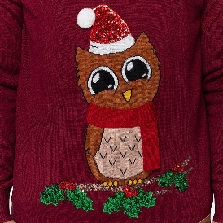 Owl I Want For Christmas Kersttrui Dames