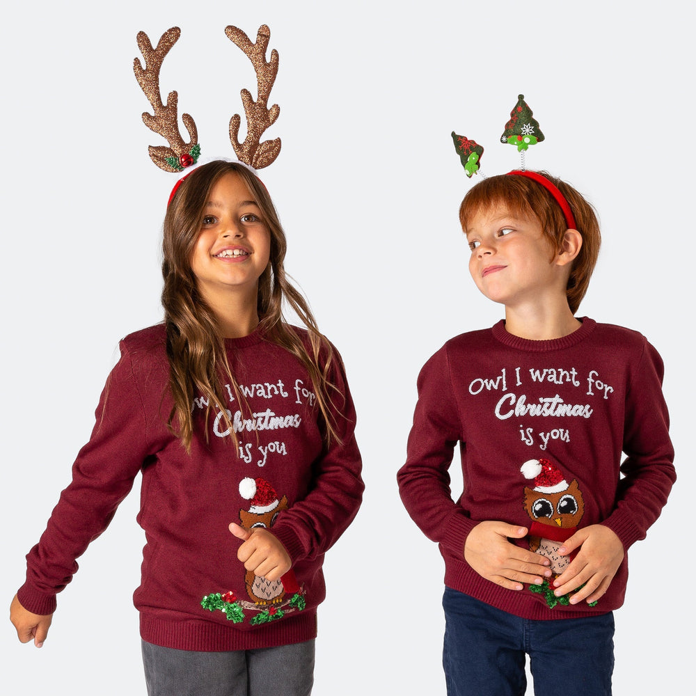 Owl I Want Kersttrui Voor Kinderen