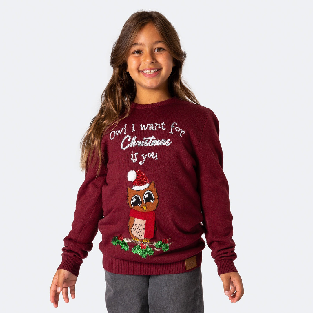 Owl I Want Kersttrui Voor Kinderen