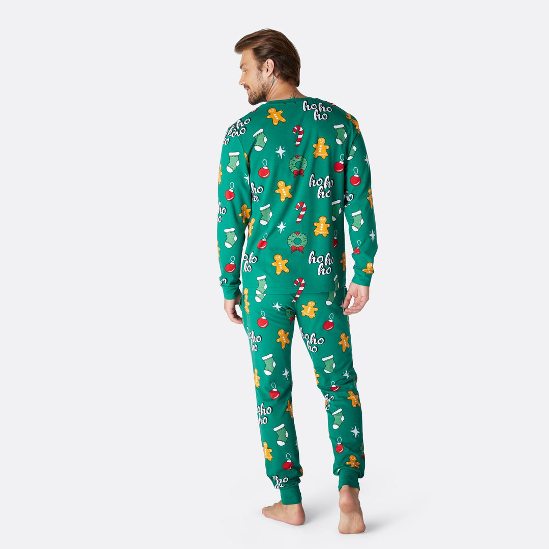 Groene Hohoho Kerstpyjama Heren