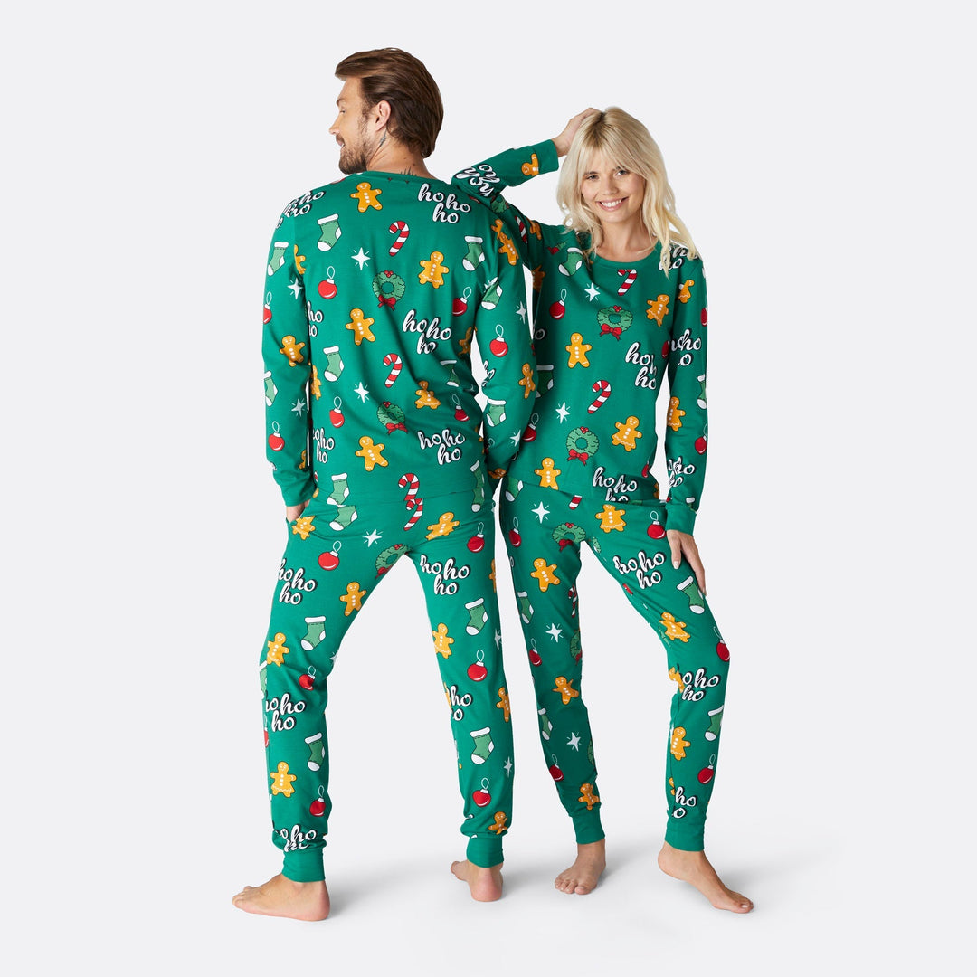 Groene Hohoho Kerstpyjama Heren