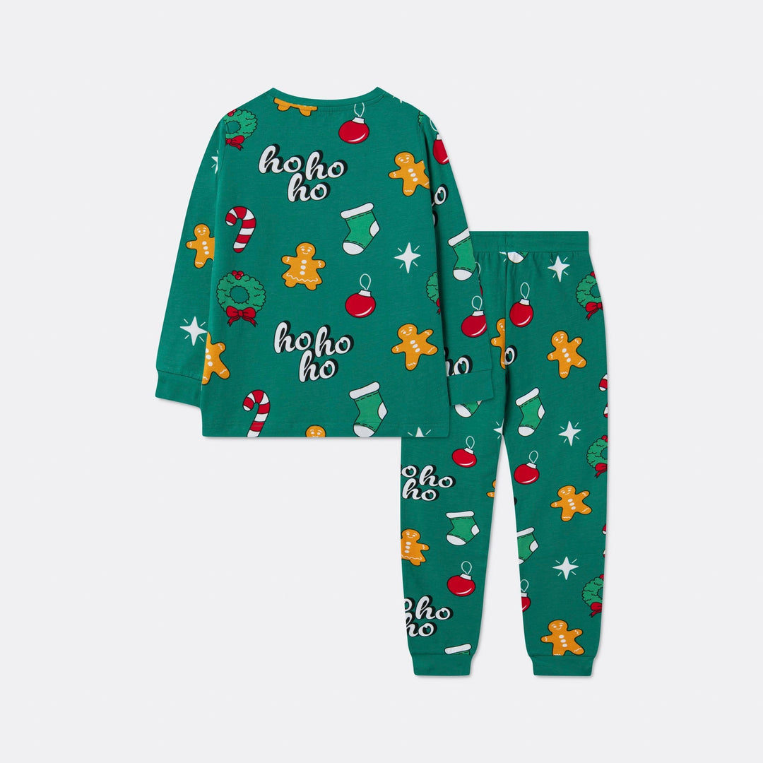 Groene Hohoho Kerstpyjama Kinderen