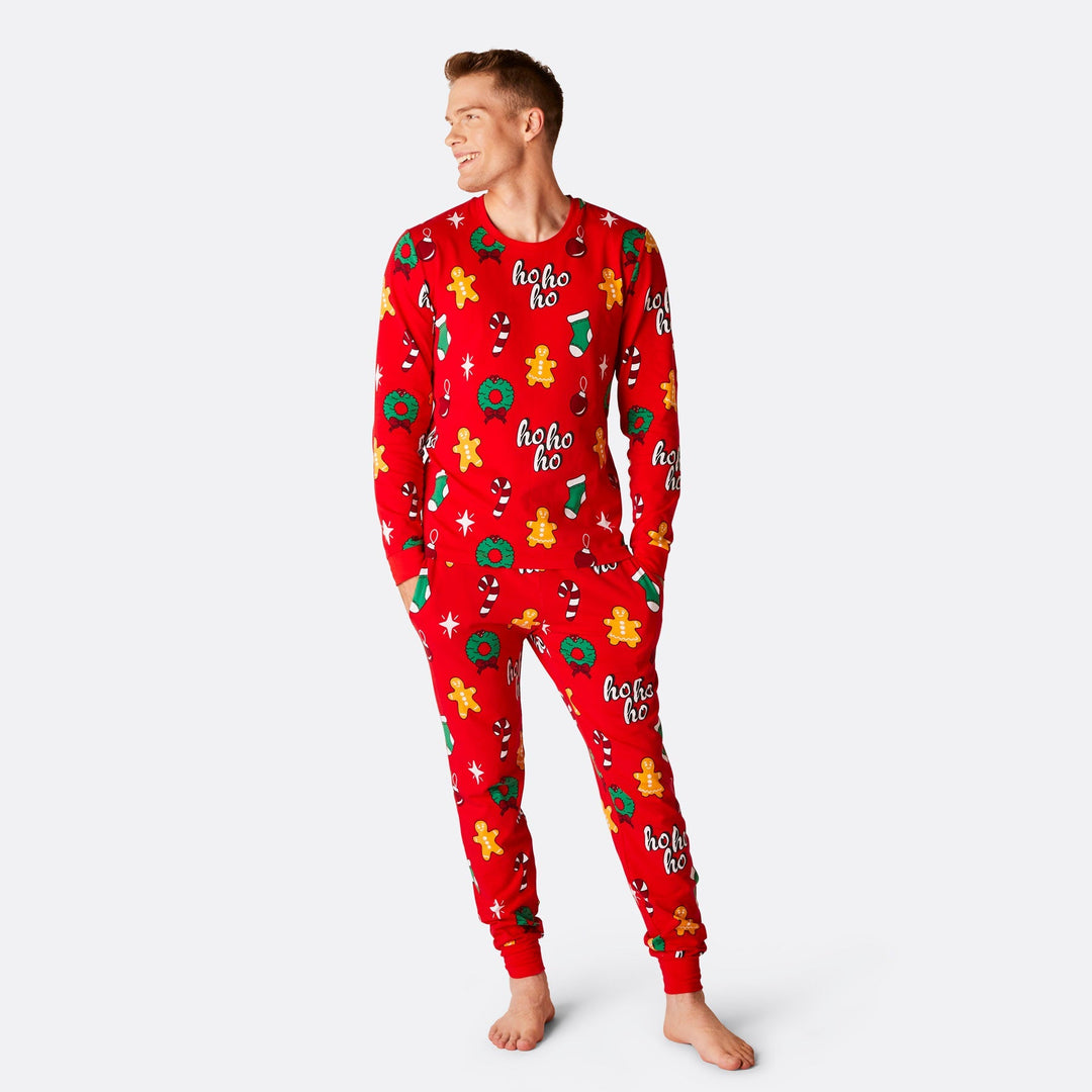 Rode Hohoho Kerstpyjama Heren