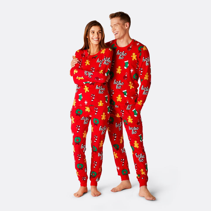 Rode Hohoho Kerstpyjama Heren