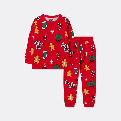 Rode Hohoho Kerstpyjama Kinderen