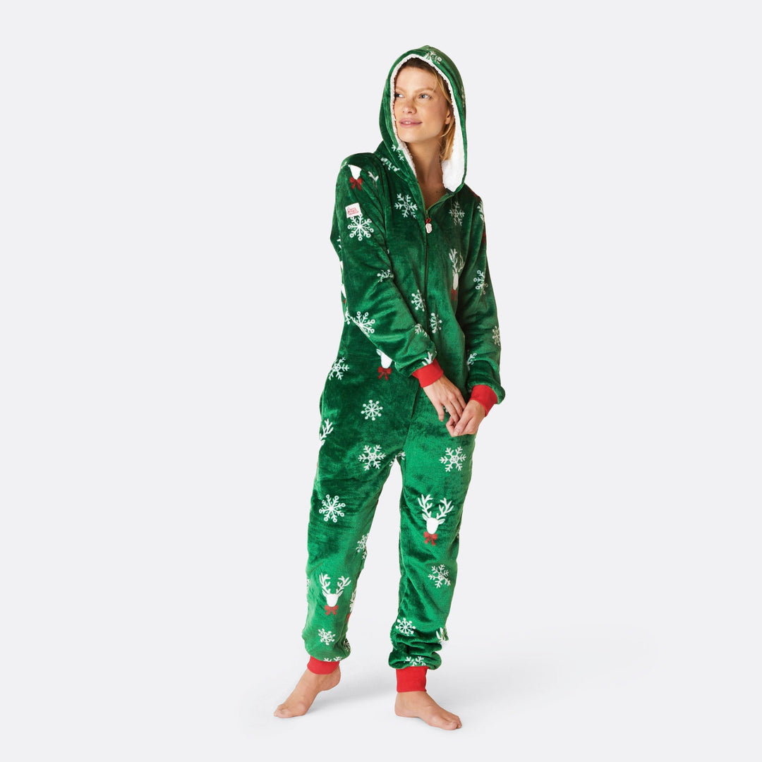 Rendier Groen Onesie Dames