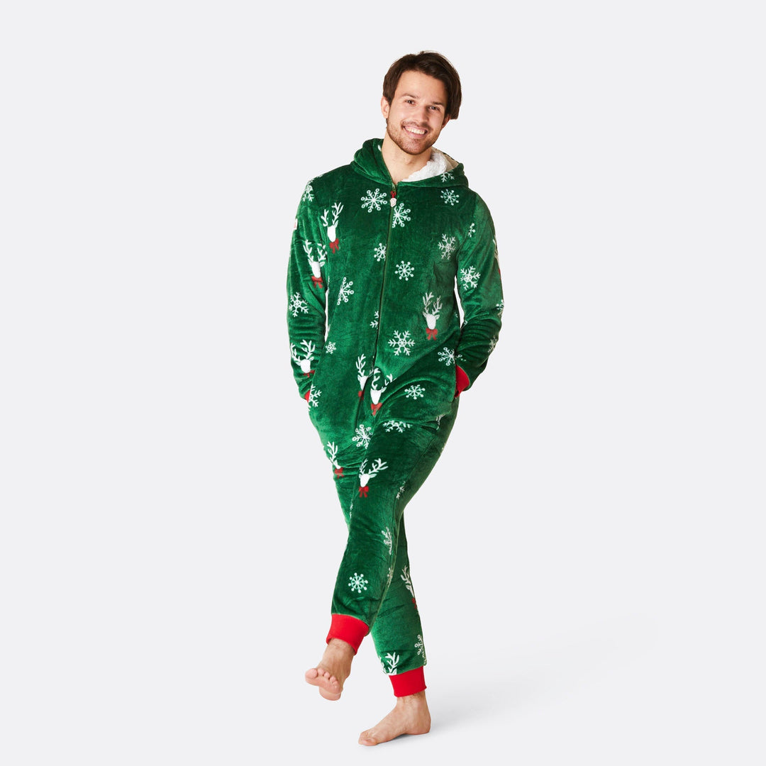 Rendier Groen Onesie Heren