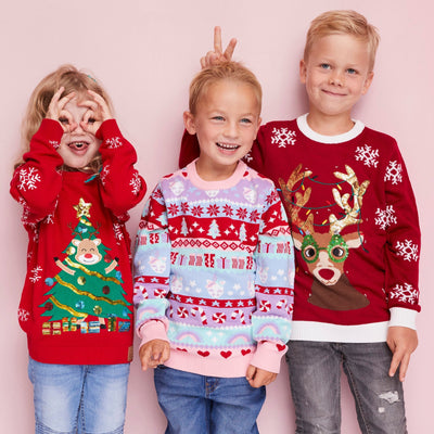 Roze Kersttrui Voor Kinderen