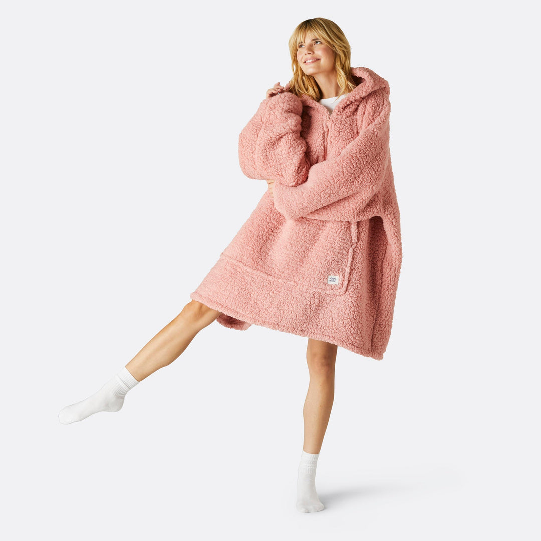 Roze Sherpa HappyHoodie