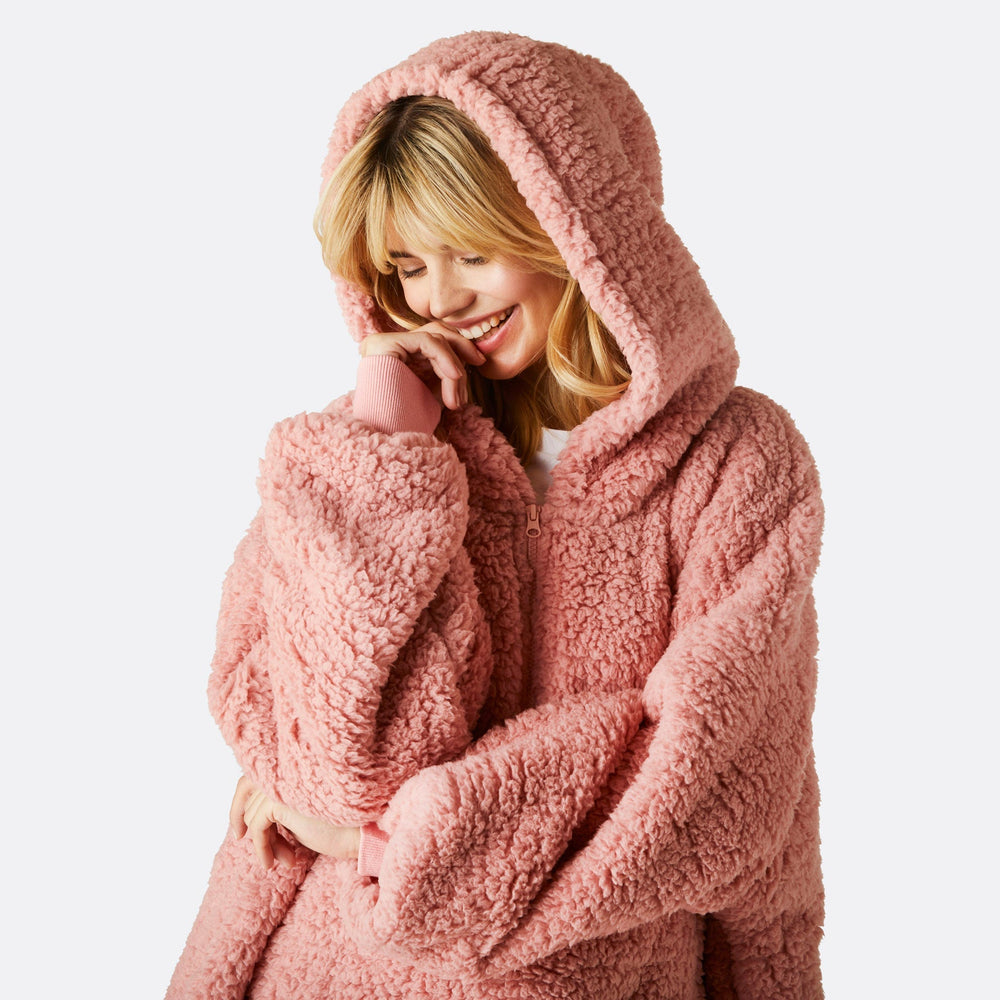 Roze Sherpa HappyHoodie