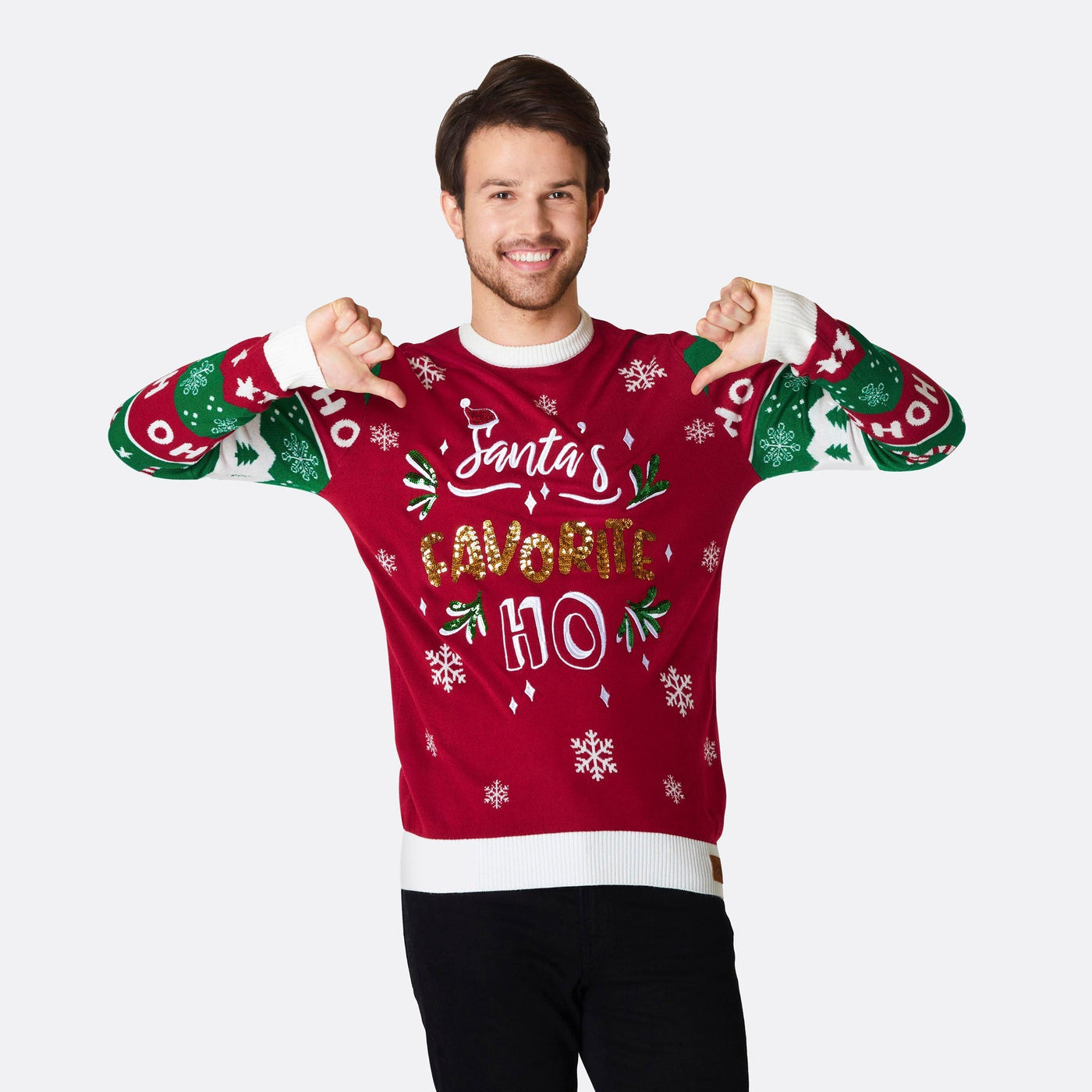 Santa's Favorite Ho Kersttrui Heren