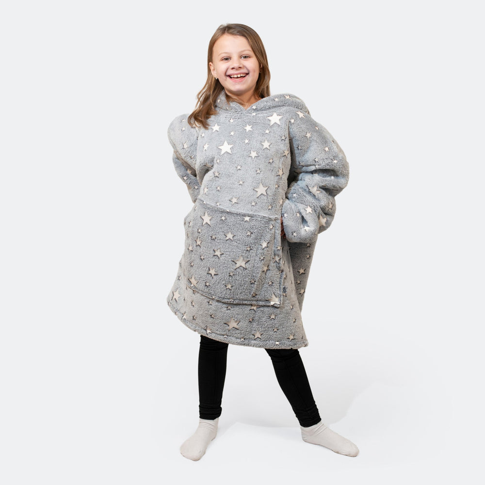 Sterren Grijs HappyHoodie Voor Kinderen